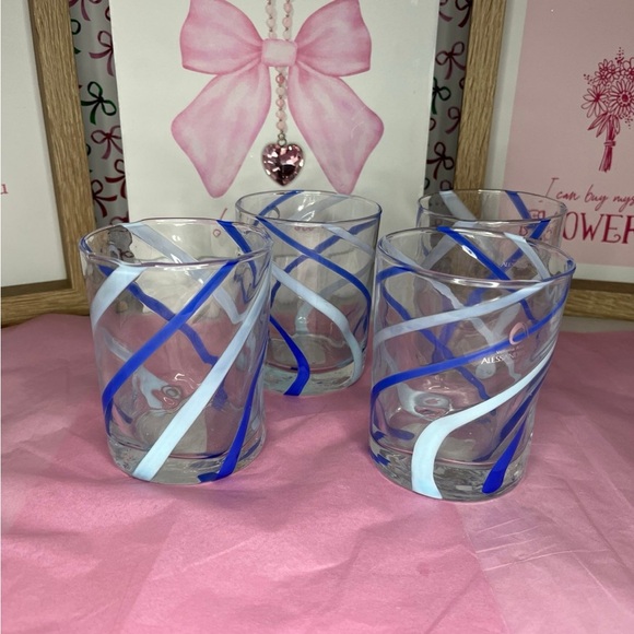 Arte di MURANO Alessandro Coppola Italian Mouth Blown Glass Tumblers